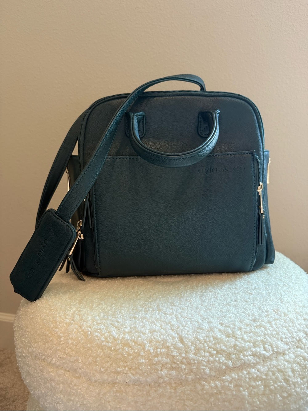 Teal Crossbody Mini Diaper Bag by Ayla&co